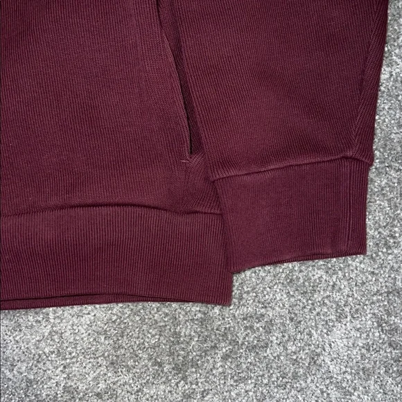 Lacoste Men's Burgundy Zip-Up Sweater